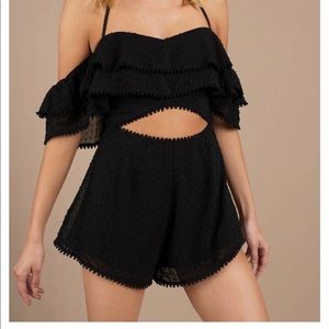 Dotted Cut Out Romper